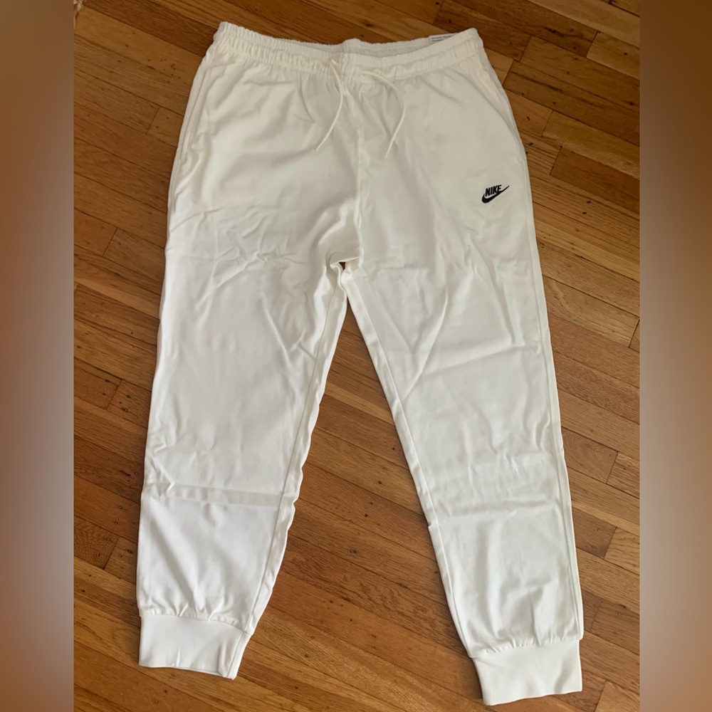 Nike Men’s Off White Joggers with Black Swoosh